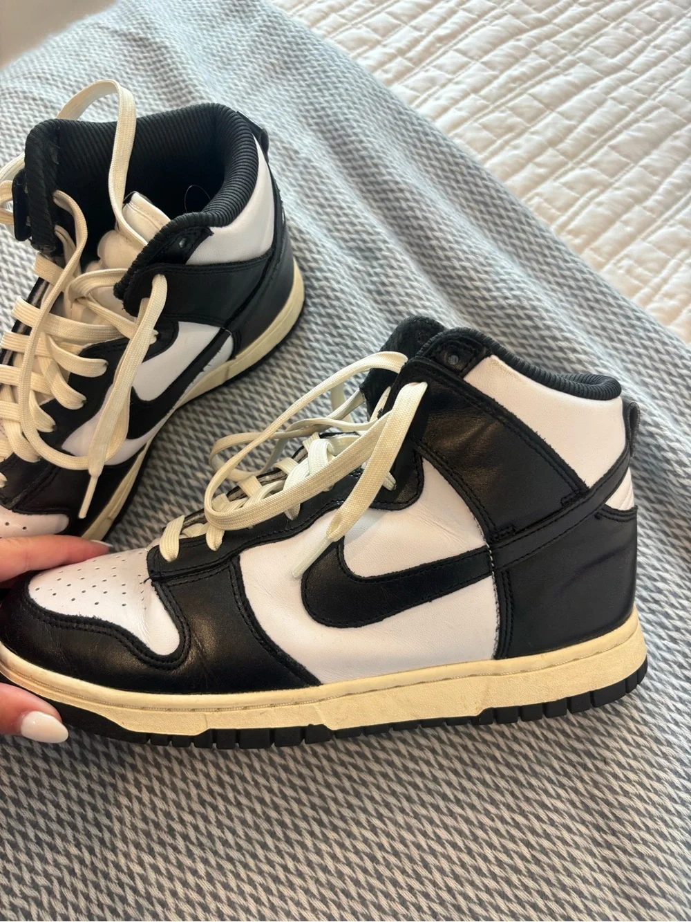 Nike Women’s High-Top Sneakers in Black and White